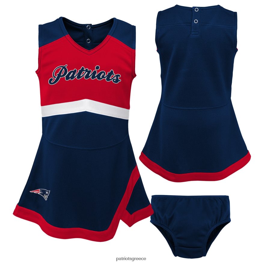 Patriots Jersey κορίτσια βρέφος ναυτικό/κόκκινο φόρεμα cheer captain jumper παιδιά είδη ένδυσης VPDHTZ2937