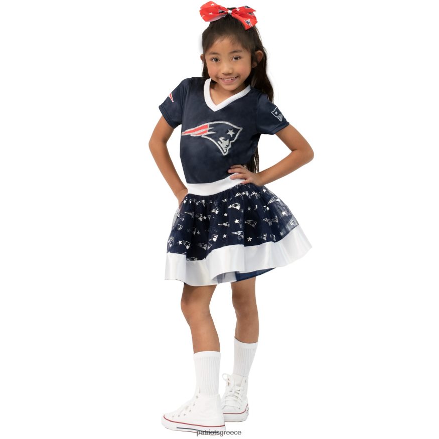 Patriots Jersey κοριτσίστικα ναυτικό tutu παιχνιδιών ημερήσια στολή με λαιμόκοψη παιδιά είδη ένδυσης VPDHTZ2941