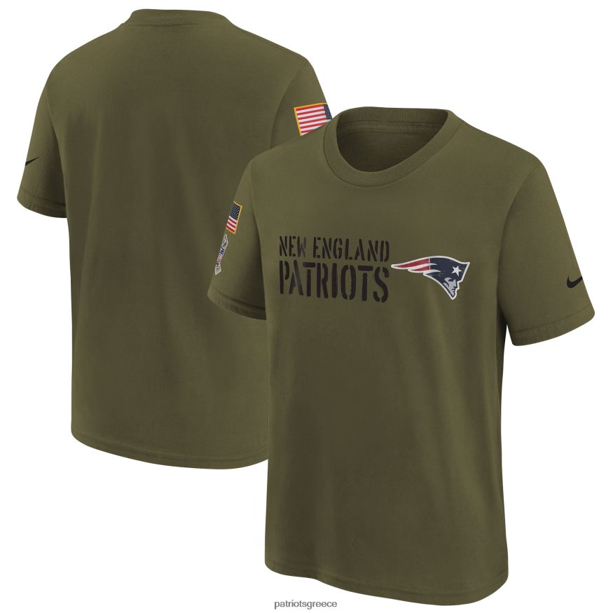 Patriots Jersey T-shirt nike olive 2022 salute to service legend παιδιά είδη ένδυσης VPDHTZ3126