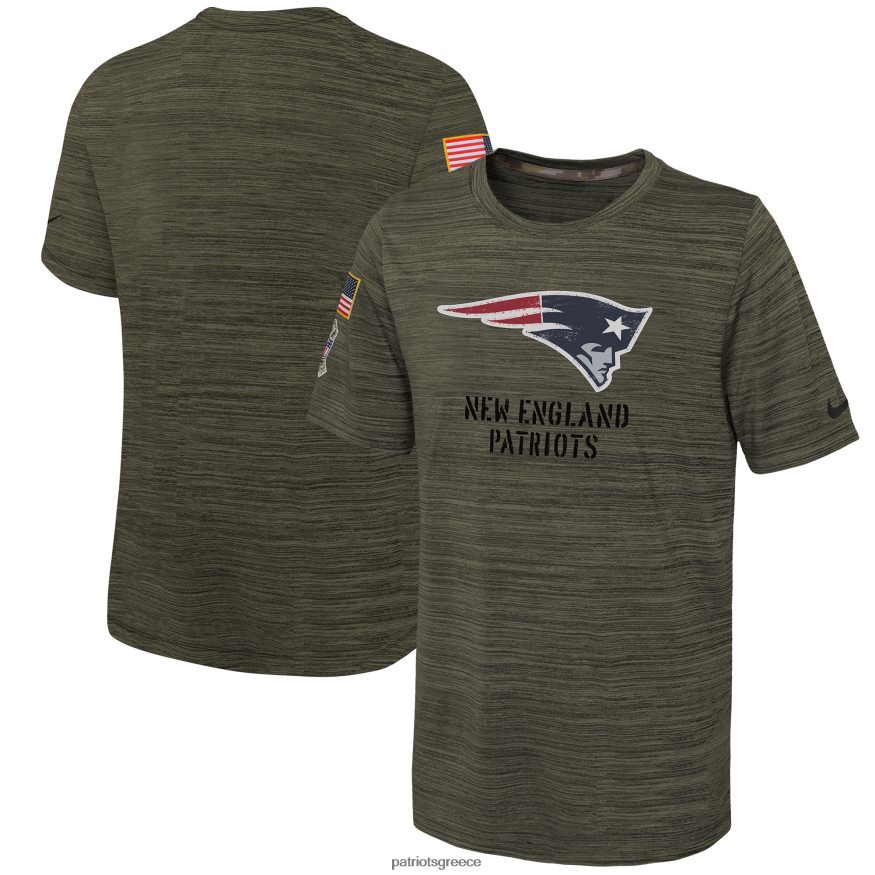 Patriots Jersey T-shirt nike olive 2022 salute to service velocity παιδιά είδη ένδυσης VPDHTZ3102