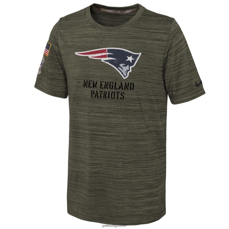 Patriots Jersey T-shirt nike olive 2022 salute to service velocity παιδιά είδη ένδυσης VPDHTZ3102