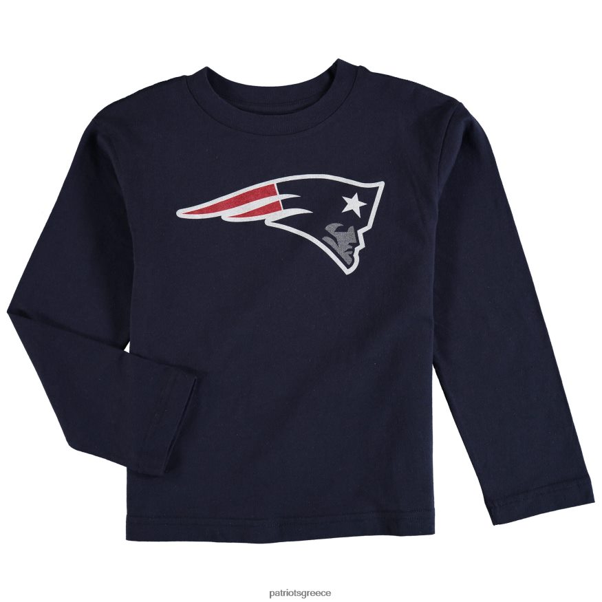 Patriots Jersey λογότυπο ομάδας προσχολικής ηλικίας μακρυμάνικο μπλουζάκι - μπλε ναυτικό παιδιά είδη ένδυσης VPDHTZ3100