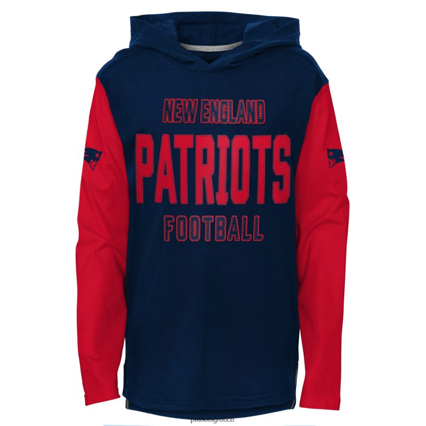 Patriots Jersey μακρυμάνικο μπλουζάκι με κουκούλα ναυτικής κληρονομιάς παιδιά είδη ένδυσης VPDHTZ3116