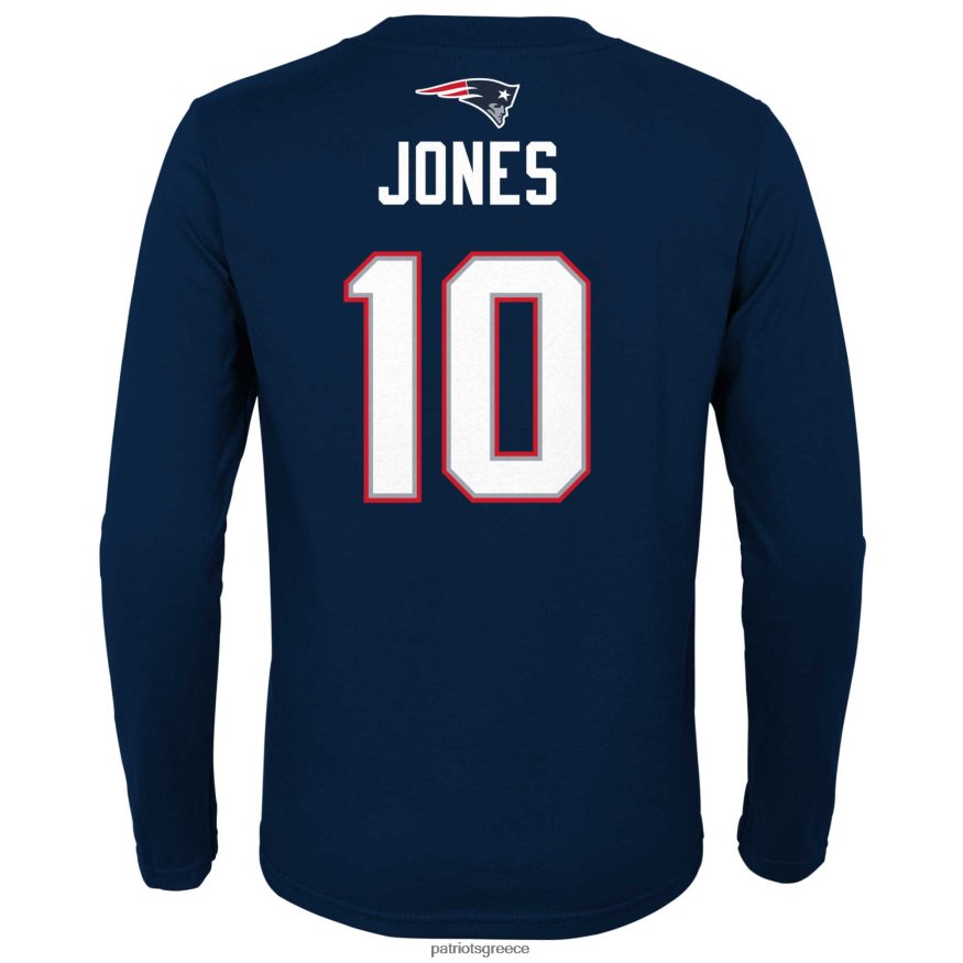 Patriots Jersey μακρυμάνικο μπλουζάκι mac jones navy mainliner παίκτης όνομα & νούμερο παιδιά είδη ένδυσης VPDHTZ3127