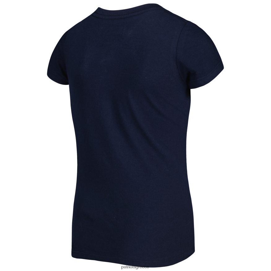 Patriots Jersey κοριτσια new era navy ανάποδη παγιέτα wordmark v-neck t-shirt παιδιά είδη ένδυσης VPDHTZ3117