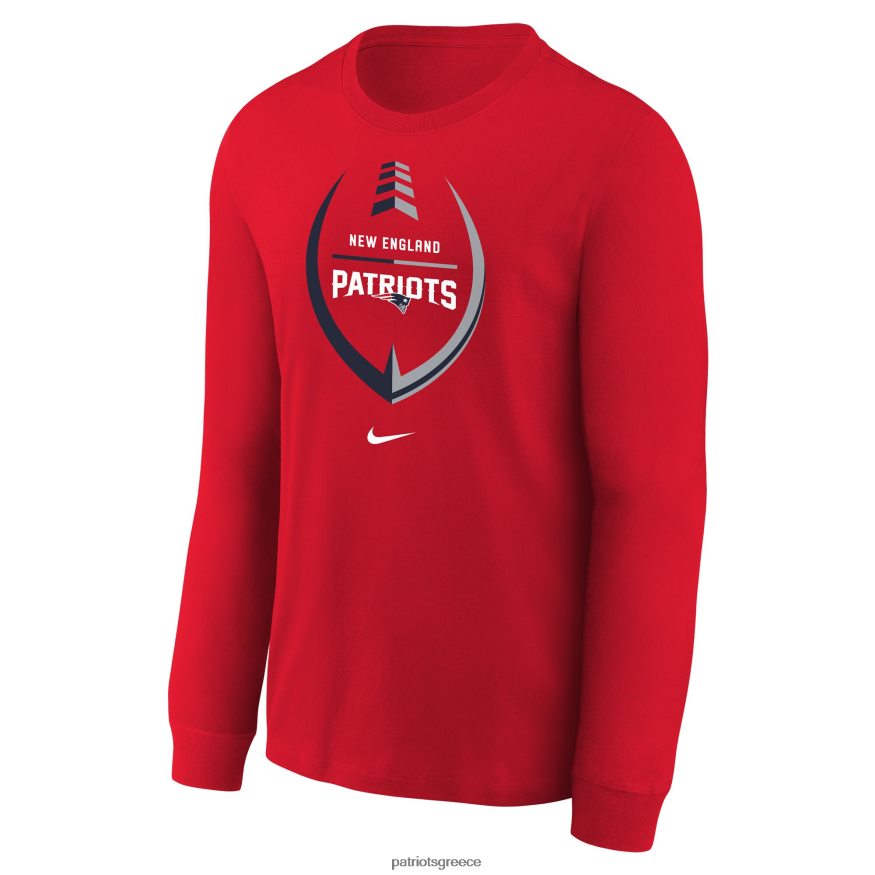 Patriots Jersey μακρυμάνικο μπλουζάκι nike κόκκινο εικονίδιο παιδιά είδη ένδυσης VPDHTZ3131