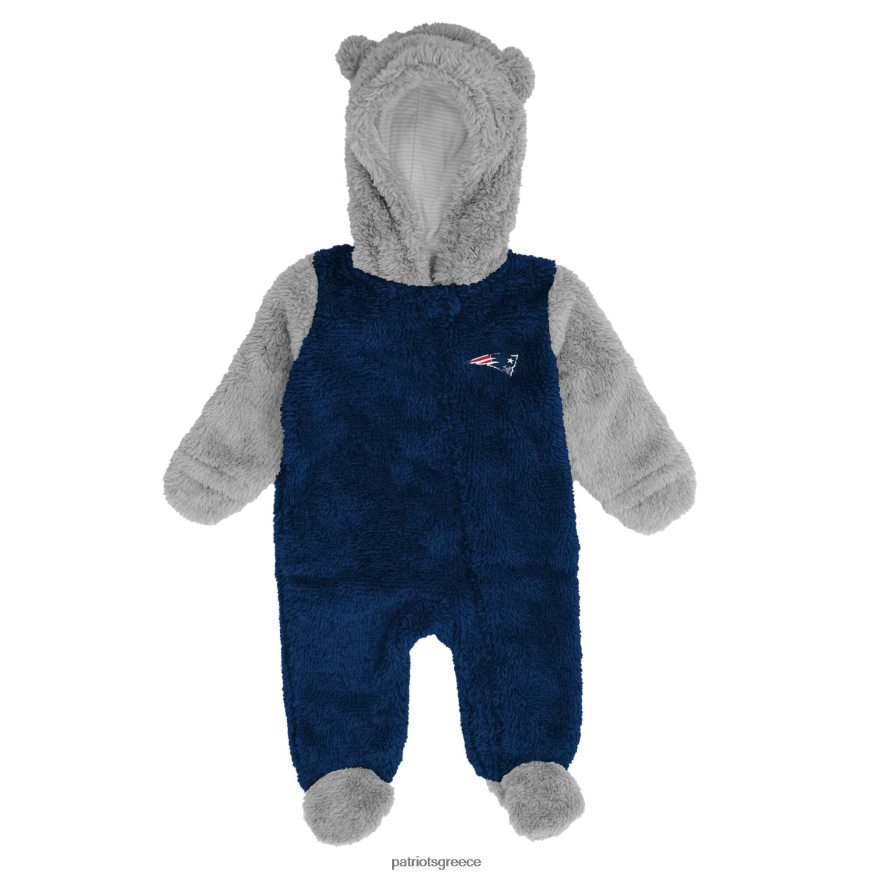 Patriots Jersey νεογέννητο & βρέφος ναυτικό/γκρι παιχνίδι υπνάκο teddy fleece κουμπιά με φερμουάρ παιδιά είδη ένδυσης VPDHTZ3065
