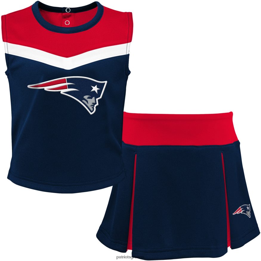 Patriots Jersey ναυτικό/κόκκινο σετ τσιρλίντερ δύο τεμαχίων από πνεύμα παιδιά είδη ένδυσης VPDHTZ2934