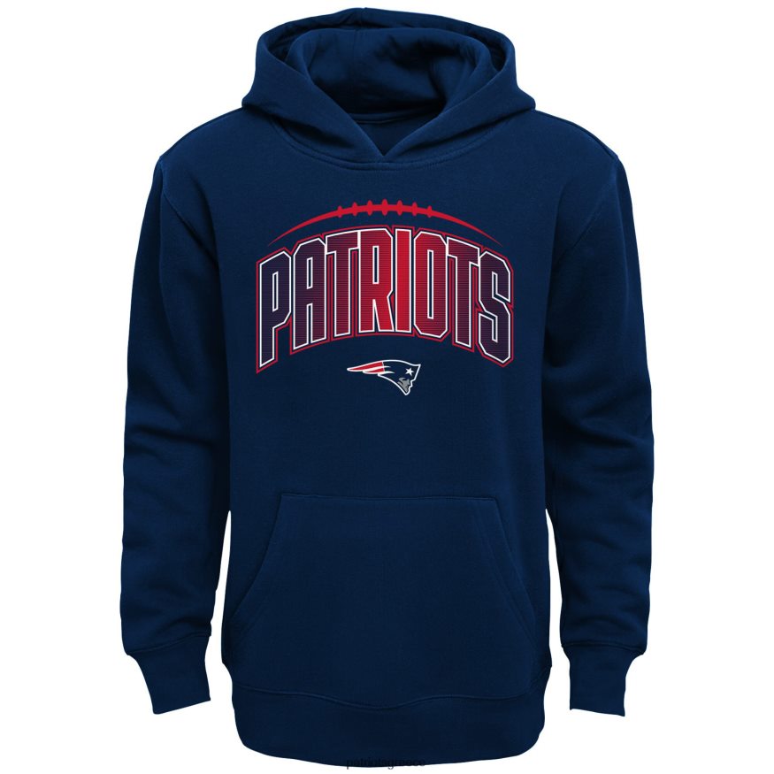 Patriots Jersey Σετ με κουκούλα με κουκούλα και παντελόνι πουλόβερ διπλής όψης για νήπιο ναυτικό/ρεκωτό γκρι παιδιά είδη ένδυσης VPDHTZ3034