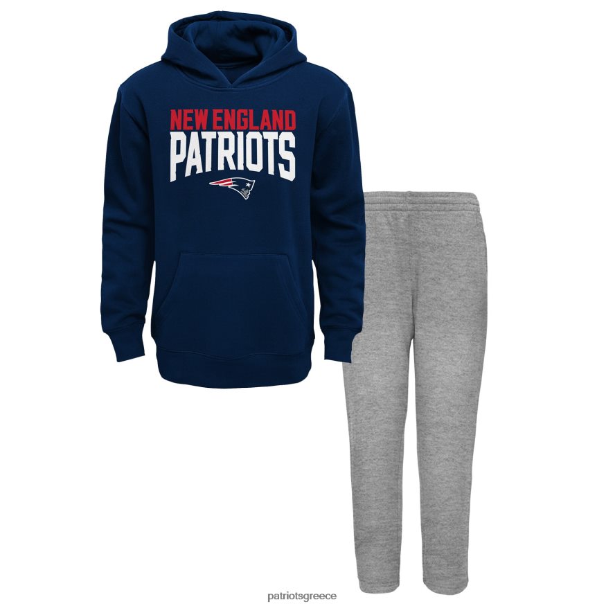 Patriots Jersey Σετ πουλόβερ με κουκούλα και παντελόνι σε ναυτικό/ρεκέδες γκρι βεντάλια παιδιά είδη ένδυσης VPDHTZ3042