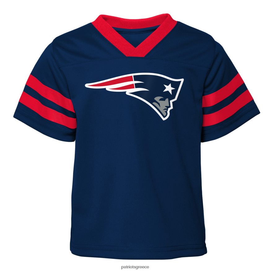 Patriots Jersey Σετ μπλουζάκι με λαιμόκοψη και παντελόνι για νήπιο ναυτικό/κόκκινη κόκκινη ζώνη παιδιά είδη ένδυσης VPDHTZ3060
