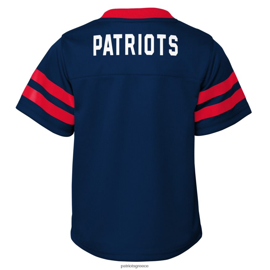 Patriots Jersey Σετ μπλουζάκι με λαιμόκοψη και παντελόνι για νήπιο ναυτικό/κόκκινη κόκκινη ζώνη παιδιά είδη ένδυσης VPDHTZ3060