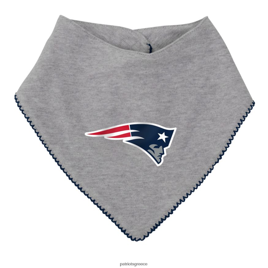 Patriots Jersey κοριτσίστικο νεογέννητο και βρέφος ναυτικό/ρεκωτό γκρι all the love κορμάκι σαλιάρα & μποτάκια παιδιά είδη ένδυσης VPDHTZ3068