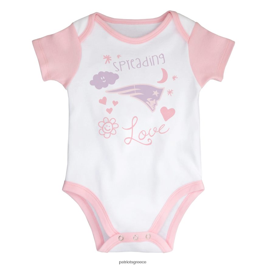 Patriots Jersey Κορίτσια νεογέννητο & βρεφικό λευκό κορμάκι και κολάν tutu παιδιά είδη ένδυσης VPDHTZ3074